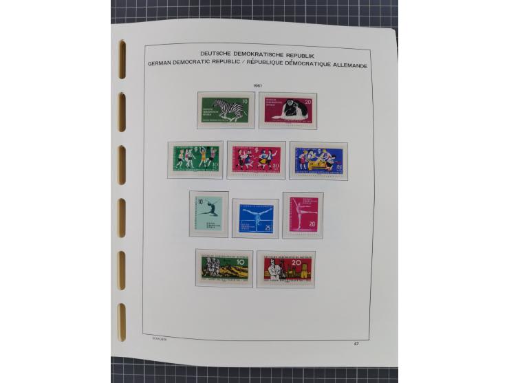 1945/90, ungebrauchte und postfrische Sammlung, oftmals komplett, dabei Bund/Berlin und DDR, DDR mit guten Dienstmarken inkl.