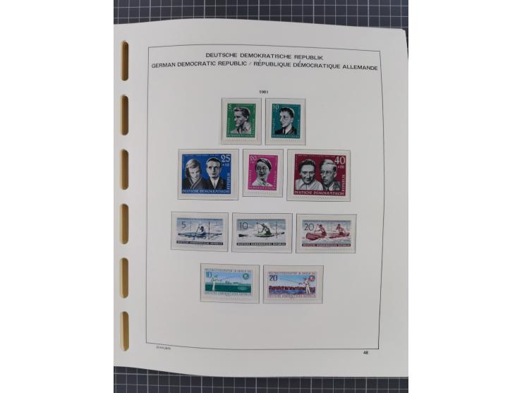 1945/90, ungebrauchte und postfrische Sammlung, oftmals komplett, dabei Bund/Berlin und DDR, DDR mit guten Dienstmarken inkl.