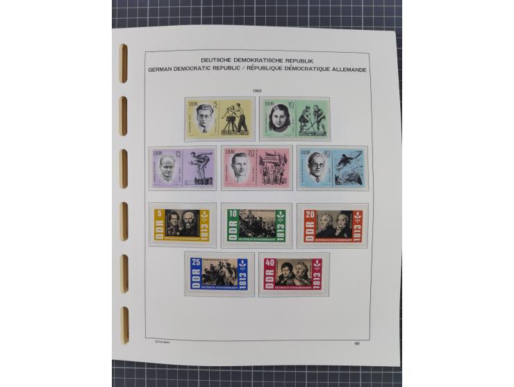 1945/90, ungebrauchte und postfrische Sammlung, oftmals komplett, dabei Bund/Berlin und DDR, DDR mit guten Dienstmarken inkl.