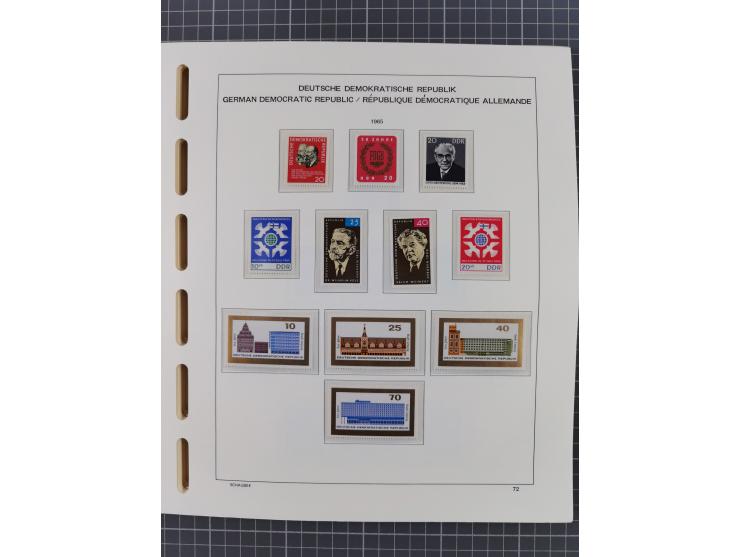1945/90, ungebrauchte und postfrische Sammlung, oftmals komplett, dabei Bund/Berlin und DDR, DDR mit guten Dienstmarken inkl.