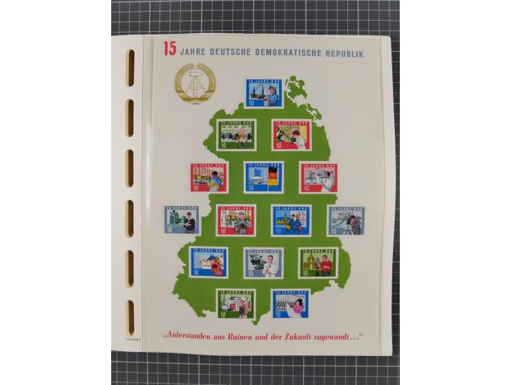 1945/90, ungebrauchte und postfrische Sammlung, oftmals komplett, dabei Bund/Berlin und DDR, DDR mit guten Dienstmarken inkl.