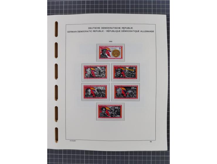 1945/90, ungebrauchte und postfrische Sammlung, oftmals komplett, dabei Bund/Berlin und DDR, DDR mit guten Dienstmarken inkl.