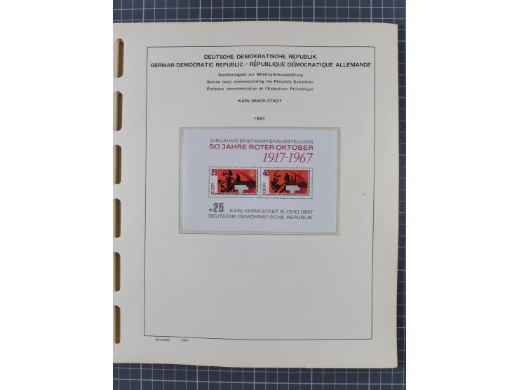 1945/90, ungebrauchte und postfrische Sammlung, oftmals komplett, dabei Bund/Berlin und DDR, DDR mit guten Dienstmarken inkl.