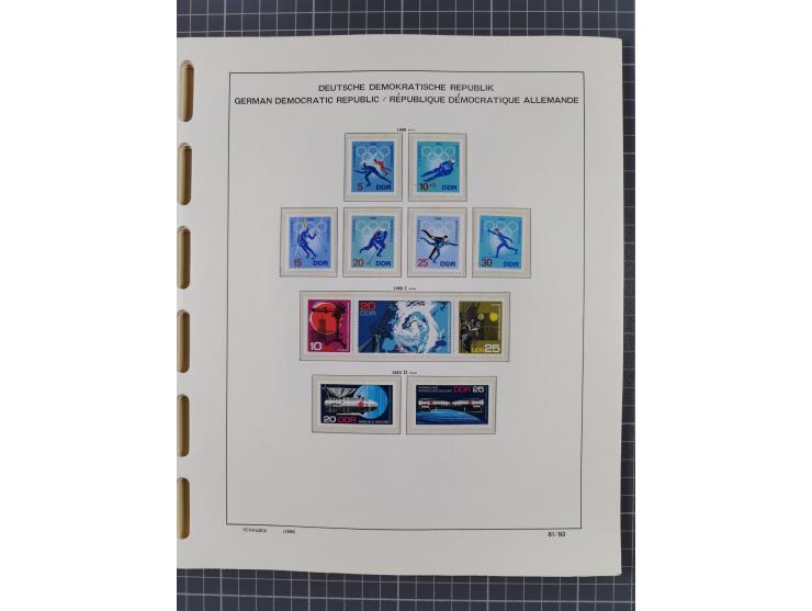 1945/90, ungebrauchte und postfrische Sammlung, oftmals komplett, dabei Bund/Berlin und DDR, DDR mit guten Dienstmarken inkl.