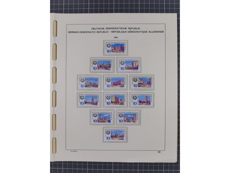 1945/90, ungebrauchte und postfrische Sammlung, oftmals komplett, dabei Bund/Berlin und DDR, DDR mit guten Dienstmarken inkl.