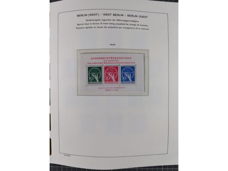 1945/90, ungebrauchte und postfrische Sammlung, oftmals komplett, dabei Bund/Berlin und DDR, DDR mit guten Dienstmarken inkl.