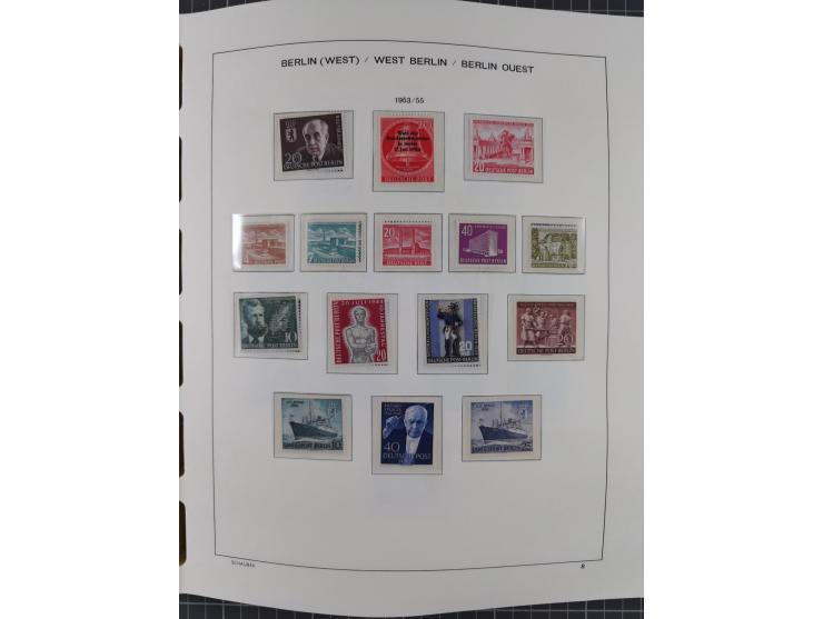 1945/90, ungebrauchte und postfrische Sammlung, oftmals komplett, dabei Bund/Berlin und DDR, DDR mit guten Dienstmarken inkl.
