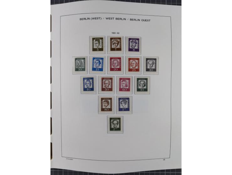 1945/90, ungebrauchte und postfrische Sammlung, oftmals komplett, dabei Bund/Berlin und DDR, DDR mit guten Dienstmarken inkl.