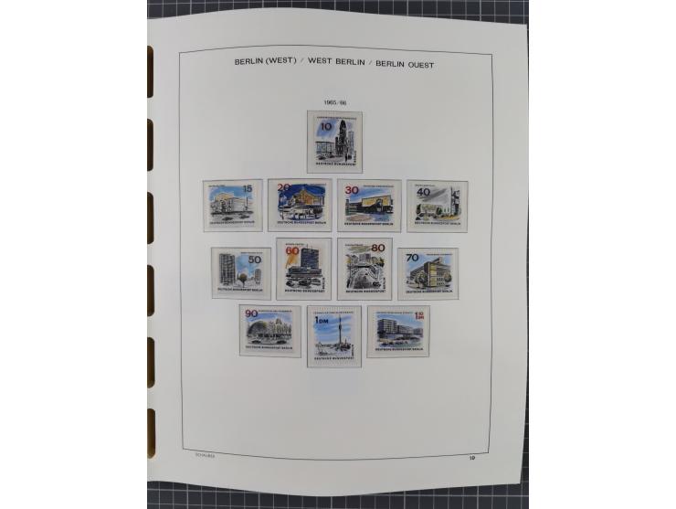 1945/90, ungebrauchte und postfrische Sammlung, oftmals komplett, dabei Bund/Berlin und DDR, DDR mit guten Dienstmarken inkl.