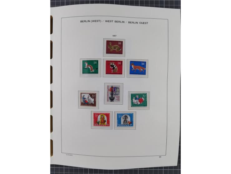 1945/90, ungebrauchte und postfrische Sammlung, oftmals komplett, dabei Bund/Berlin und DDR, DDR mit guten Dienstmarken inkl.