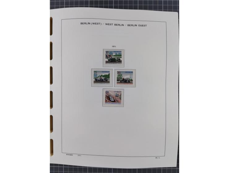 1945/90, ungebrauchte und postfrische Sammlung, oftmals komplett, dabei Bund/Berlin und DDR, DDR mit guten Dienstmarken inkl.