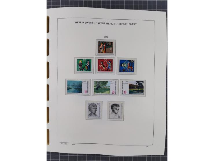 1945/90, ungebrauchte und postfrische Sammlung, oftmals komplett, dabei Bund/Berlin und DDR, DDR mit guten Dienstmarken inkl.