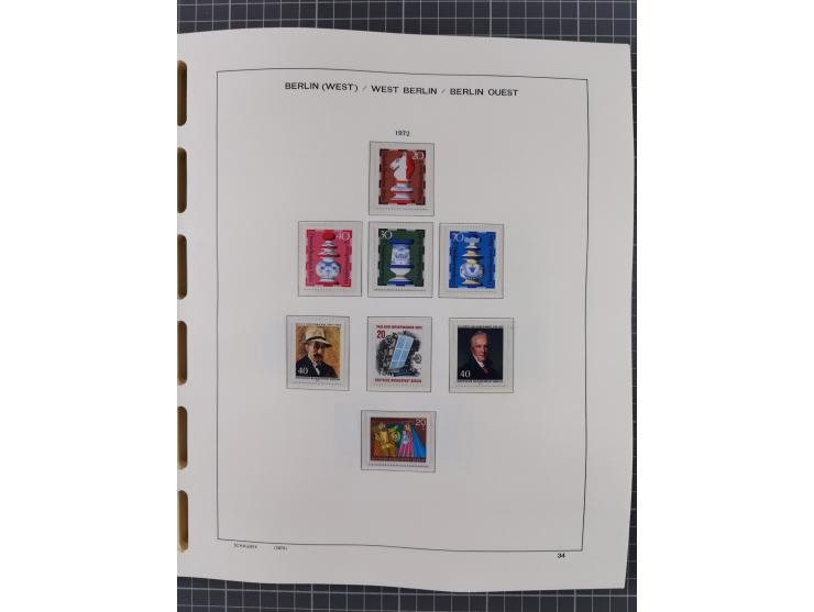 1945/90, ungebrauchte und postfrische Sammlung, oftmals komplett, dabei Bund/Berlin und DDR, DDR mit guten Dienstmarken inkl.