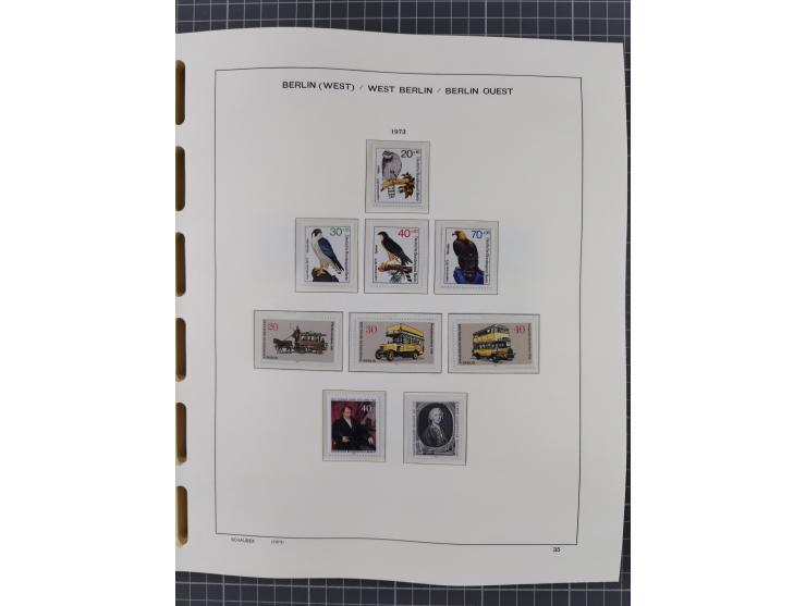 1945/90, ungebrauchte und postfrische Sammlung, oftmals komplett, dabei Bund/Berlin und DDR, DDR mit guten Dienstmarken inkl.