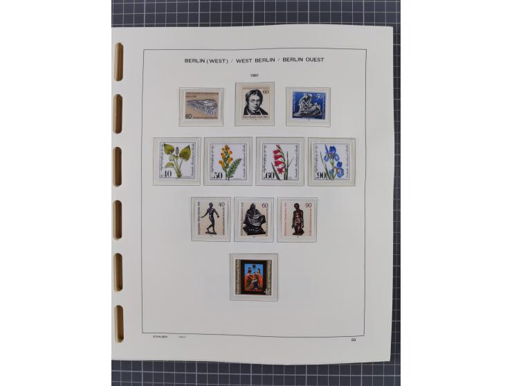 1945/90, ungebrauchte und postfrische Sammlung, oftmals komplett, dabei Bund/Berlin und DDR, DDR mit guten Dienstmarken inkl.