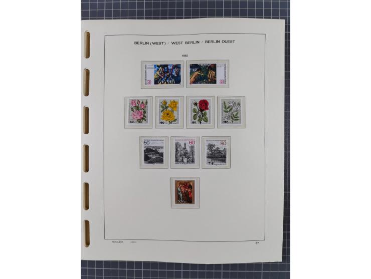 1945/90, ungebrauchte und postfrische Sammlung, oftmals komplett, dabei Bund/Berlin und DDR, DDR mit guten Dienstmarken inkl.
