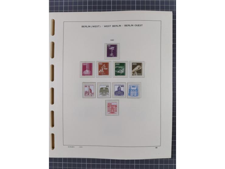 1945/90, ungebrauchte und postfrische Sammlung, oftmals komplett, dabei Bund/Berlin und DDR, DDR mit guten Dienstmarken inkl.