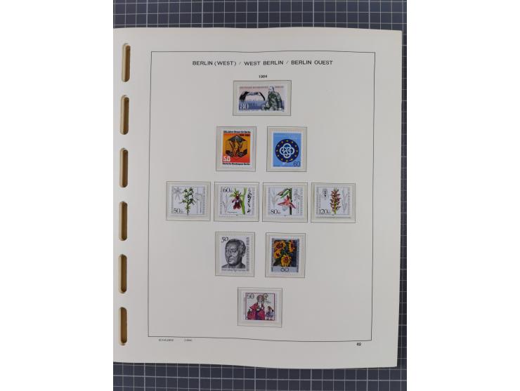 1945/90, ungebrauchte und postfrische Sammlung, oftmals komplett, dabei Bund/Berlin und DDR, DDR mit guten Dienstmarken inkl.