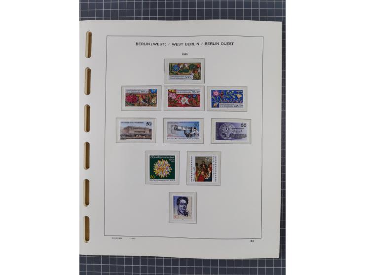 1945/90, ungebrauchte und postfrische Sammlung, oftmals komplett, dabei Bund/Berlin und DDR, DDR mit guten Dienstmarken inkl.