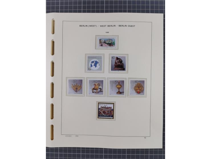 1945/90, ungebrauchte und postfrische Sammlung, oftmals komplett, dabei Bund/Berlin und DDR, DDR mit guten Dienstmarken inkl.