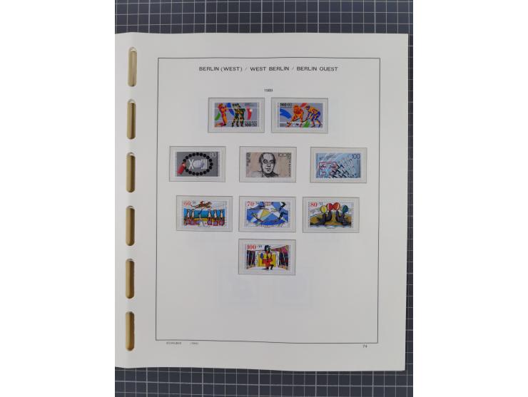 1945/90, ungebrauchte und postfrische Sammlung, oftmals komplett, dabei Bund/Berlin und DDR, DDR mit guten Dienstmarken inkl.