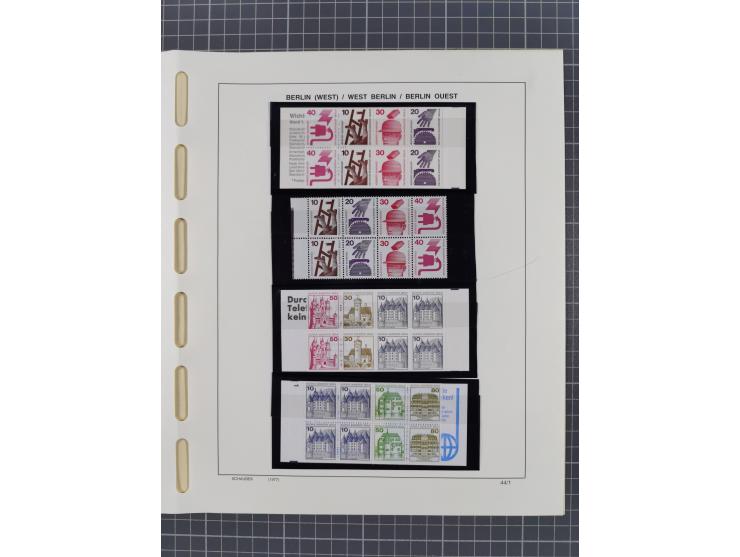 1945/90, ungebrauchte und postfrische Sammlung, oftmals komplett, dabei Bund/Berlin und DDR, DDR mit guten Dienstmarken inkl.