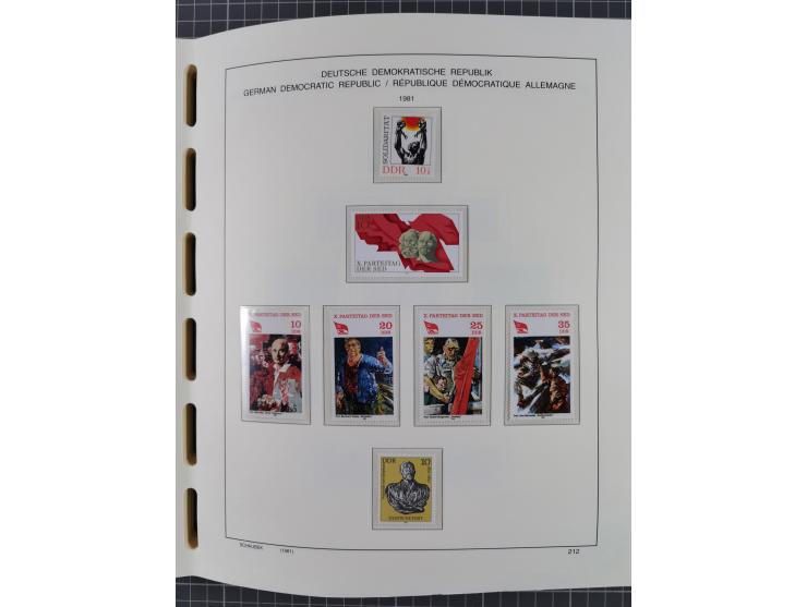 1945/90, ungebrauchte und postfrische Sammlung, oftmals komplett, dabei Bund/Berlin und DDR, DDR mit guten Dienstmarken inkl.