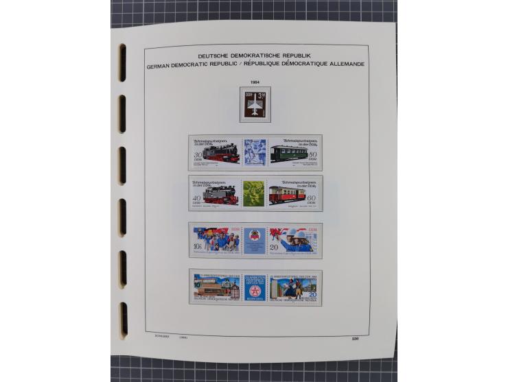 1945/90, ungebrauchte und postfrische Sammlung, oftmals komplett, dabei Bund/Berlin und DDR, DDR mit guten Dienstmarken inkl.