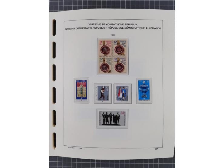 1945/90, ungebrauchte und postfrische Sammlung, oftmals komplett, dabei Bund/Berlin und DDR, DDR mit guten Dienstmarken inkl.