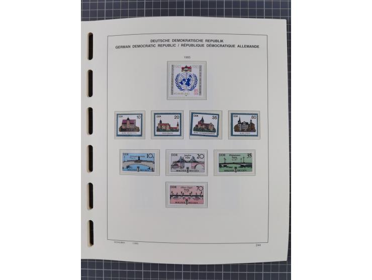 1945/90, ungebrauchte und postfrische Sammlung, oftmals komplett, dabei Bund/Berlin und DDR, DDR mit guten Dienstmarken inkl.
