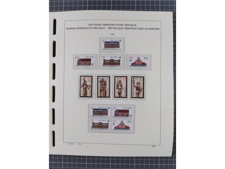 1945/90, ungebrauchte und postfrische Sammlung, oftmals komplett, dabei Bund/Berlin und DDR, DDR mit guten Dienstmarken inkl.