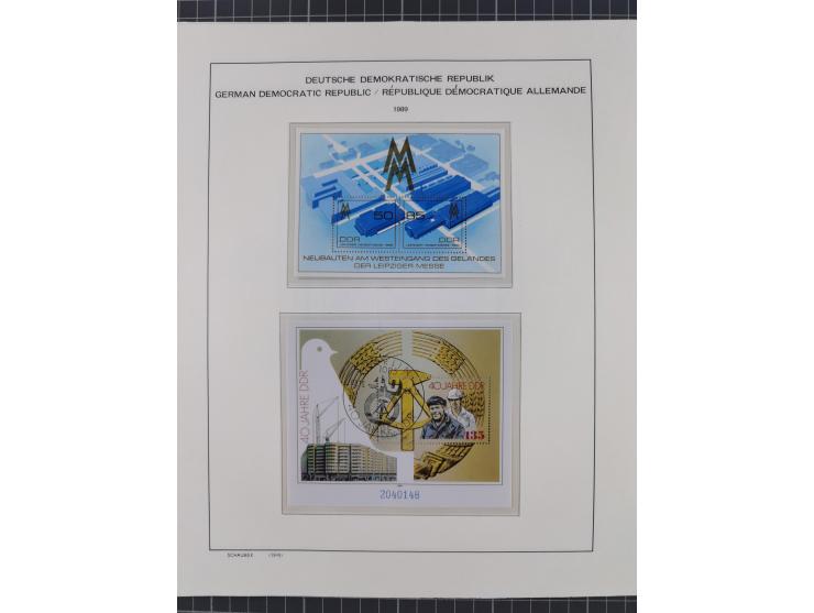 1945/90, ungebrauchte und postfrische Sammlung, oftmals komplett, dabei Bund/Berlin und DDR, DDR mit guten Dienstmarken inkl.