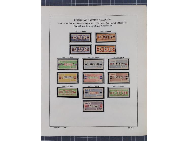 1945/90, ungebrauchte und postfrische Sammlung, oftmals komplett, dabei Bund/Berlin und DDR, DDR mit guten Dienstmarken inkl.