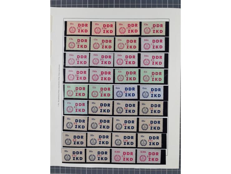 1945/90, ungebrauchte und postfrische Sammlung, oftmals komplett, dabei Bund/Berlin und DDR, DDR mit guten Dienstmarken inkl.