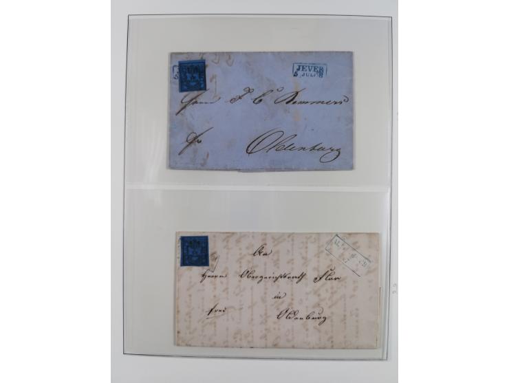 1852/67, gestempelte Sammlung mit 2 Briefen, dabei tadellose Mi. 1 (Befund Berger BPP), desweiteren Mi. 9 und 10a (je Fotoatt