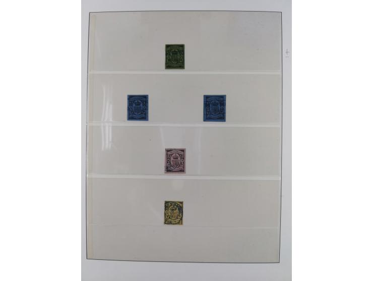 1852/67, gestempelte Sammlung mit 2 Briefen, dabei tadellose Mi. 1 (Befund Berger BPP), desweiteren Mi. 9 und 10a (je Fotoatt
