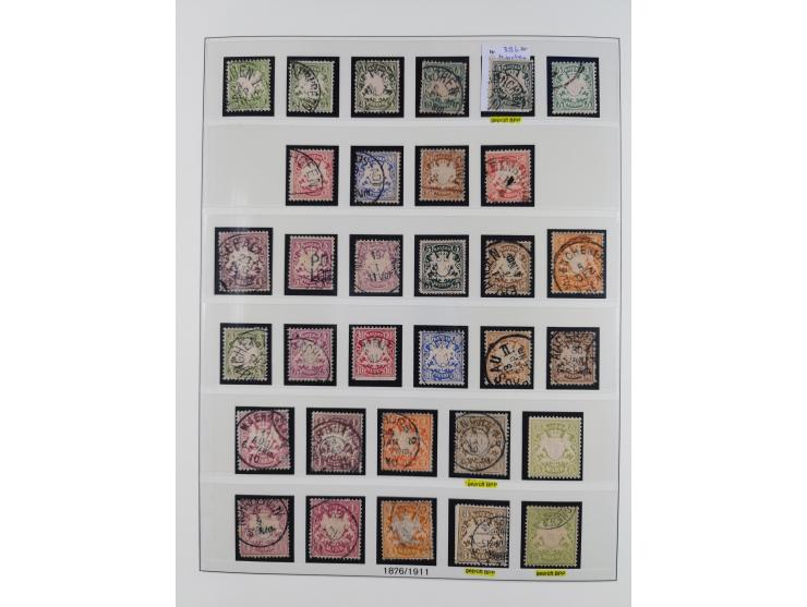 1849/1920, meist gestempelte Sammlung, ab Mi.-Nr. 1Ia mit Schnittlinien, 3II voll- bis breitrandig, 4I, 13a/b, 21a, 21c, 26X,