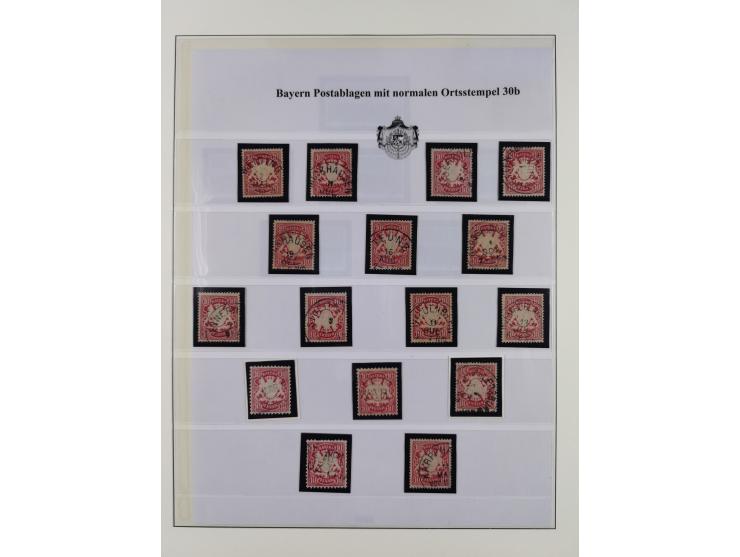 1849/1920, meist gestempelte Sammlung, ab Mi.-Nr. 1Ia mit Schnittlinien, 3II voll- bis breitrandig, 4I, 13a/b, 21a, 21c, 26X,