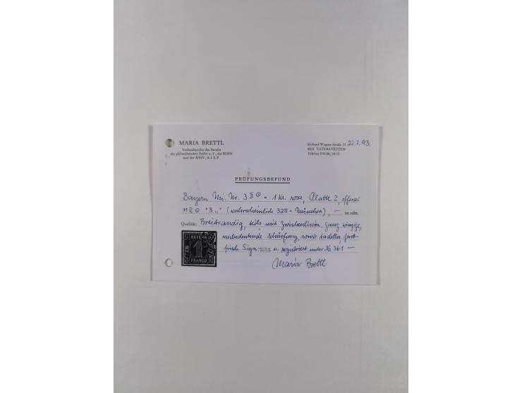 1849/1920, meist gestempelte Sammlung, ab Mi.-Nr. 1Ia mit Schnittlinien, 3II voll- bis breitrandig, 4I, 13a/b, 21a, 21c, 26X,