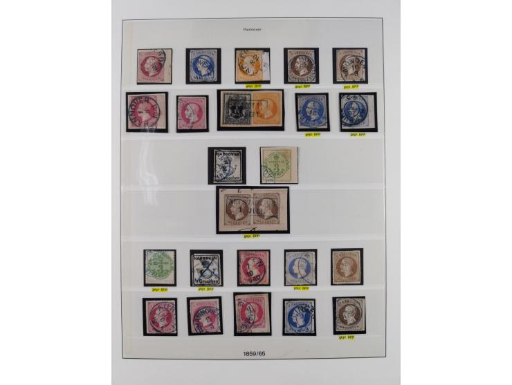 1859/64, meist gestempelte Sammlung und 6 Briefe/Ganzsachen, dabei u.a. Mi.-Nr. 8b, 18, 17y, etc., einige Dubletten, etc., te