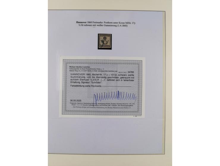 1859/64, meist gestempelte Sammlung und 6 Briefe/Ganzsachen, dabei u.a. Mi.-Nr. 8b, 18, 17y, etc., einige Dubletten, etc., te