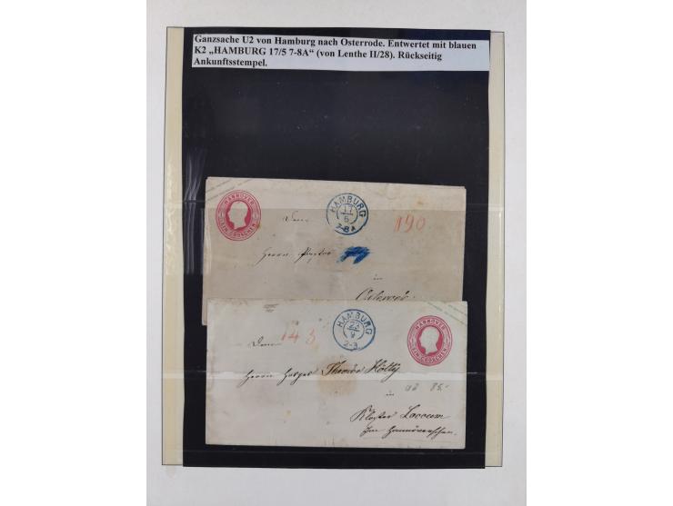 1859/64, meist gestempelte Sammlung und 6 Briefe/Ganzsachen, dabei u.a. Mi.-Nr. 8b, 18, 17y, etc., einige Dubletten, etc., te