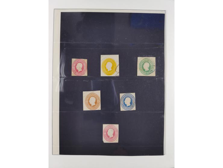 1859/64, meist gestempelte Sammlung und 6 Briefe/Ganzsachen, dabei u.a. Mi.-Nr. 8b, 18, 17y, etc., einige Dubletten, etc., te