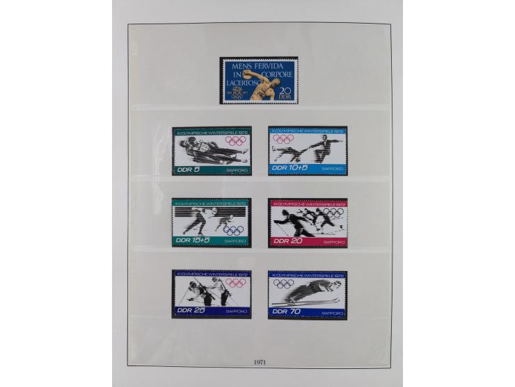 1948/2001, vorwiegend postfrische Sammlung, dabei Bund, Berlin und DDR in den Hauptnummern augenscheinlich komplett, außerdem