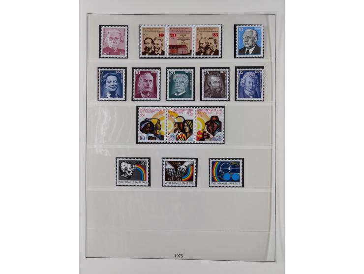 1948/2001, vorwiegend postfrische Sammlung, dabei Bund, Berlin und DDR in den Hauptnummern augenscheinlich komplett, außerdem