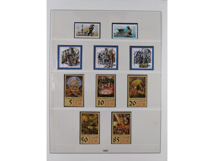 1948/2001, vorwiegend postfrische Sammlung, dabei Bund, Berlin und DDR in den Hauptnummern augenscheinlich komplett, außerdem