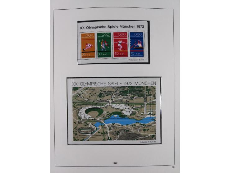 1948/2001, vorwiegend postfrische Sammlung, dabei Bund, Berlin und DDR in den Hauptnummern augenscheinlich komplett, außerdem