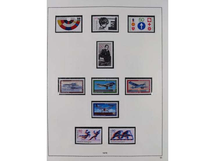 1948/2001, vorwiegend postfrische Sammlung, dabei Bund, Berlin und DDR in den Hauptnummern augenscheinlich komplett, außerdem