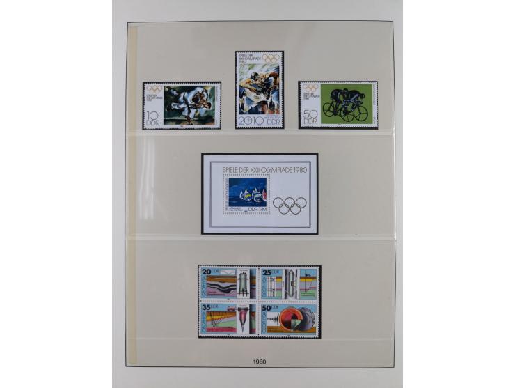 1948/2001, vorwiegend postfrische Sammlung, dabei Bund, Berlin und DDR in den Hauptnummern augenscheinlich komplett, außerdem