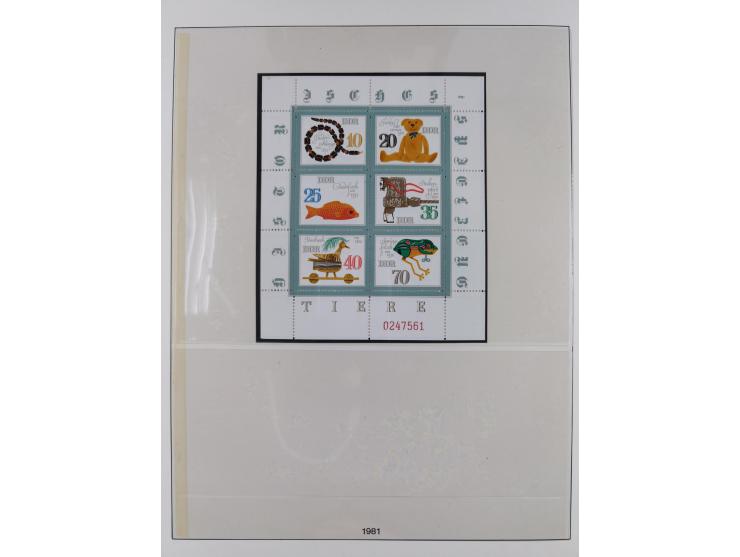 1948/2001, vorwiegend postfrische Sammlung, dabei Bund, Berlin und DDR in den Hauptnummern augenscheinlich komplett, außerdem